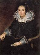 Cornelis de Vos Portrait of a Lady with a Fan oil painting on canvas